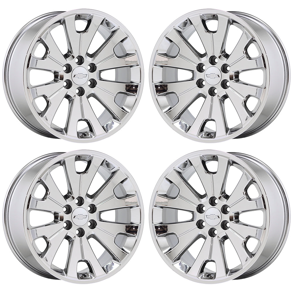 22" Chevy Silverado 1500 Bright Chrome wheels rims Factory OEM GM set 5663